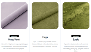 bútorszövet kiválasztása