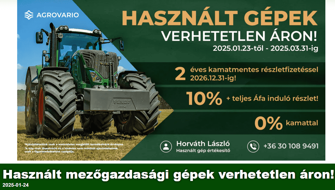 használt mezőgazdasági gépek